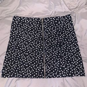 Black flowered skirt